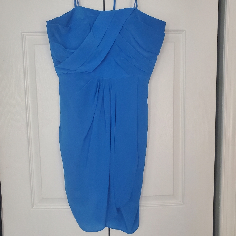Greylin blue silk dress